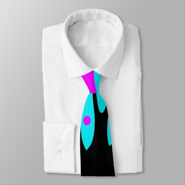 Neon Träd Necktie Slips (Bunden)