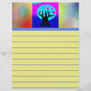 Neon Träd Stationery
