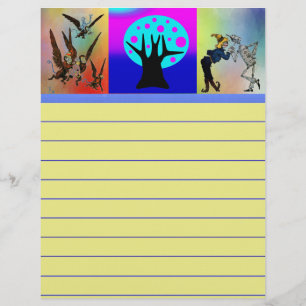 Neon Träd Stationery