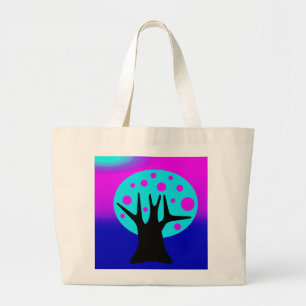 Neon Träd Tote Bag Jumbo Tygkasse