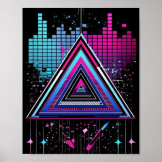 Neon Triangle-Abstrakt Poster