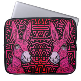 Neon Tribal Donkey - Bold and Psychedelic Wall Art Laptop Fodral