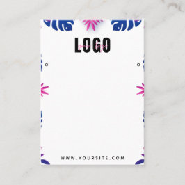 Neon Tropical Exotic Handflatan Löv Earrings Visni Visitkort