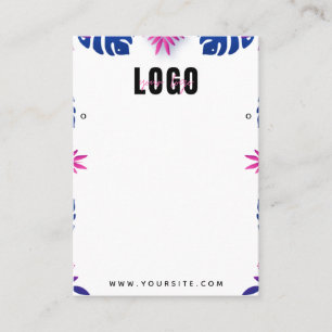 Neon Tropical Exotic Handflatan Löv Earrings Visni Visitkort