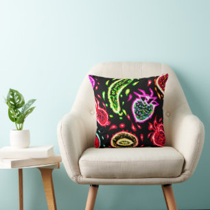Neon Tropical Fruits Mönster Art. Buy Now Kudde