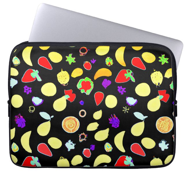 Neon Tropik Fruits Burst Laptop Fodral (Framsidan)
