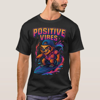 Neon Tropisk Tecknad Design T Shirt