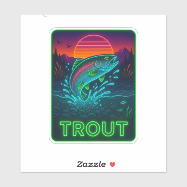 Neon Trout Sticker Klistermärken (Ark)