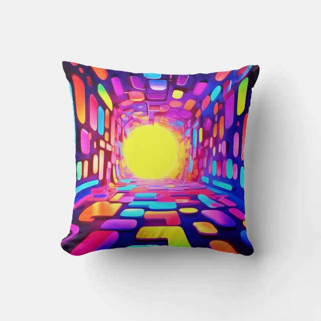 Neon Tunnel: Psykedelisk resa Kudde (Framsida)