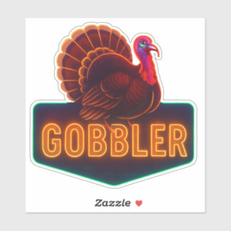 Neon Turkey Sticker Klistermärken