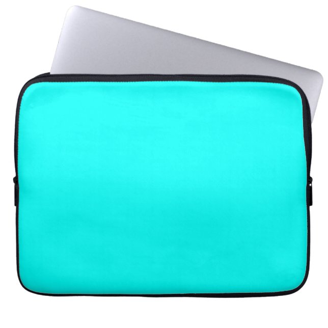 Neon turkos smart modern ton laptop fodral (Framsidan)