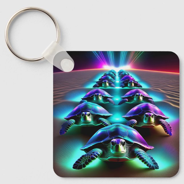 Neon Turtlles mars Nyckelring (Framsida)