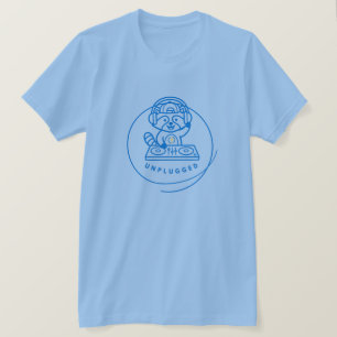 Neon-tvättbjörn-DJ-T-shirt T Shirt