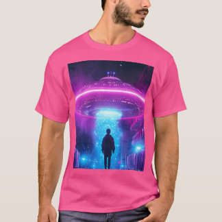 Neon Ufo Abduction T Shirt