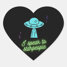 Neon UFO-klistermärken