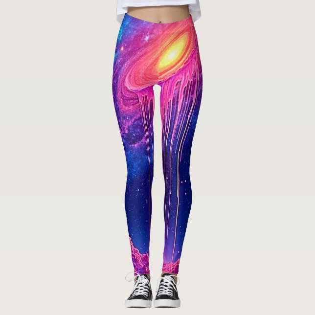 Neon Universe: Dripping Starlight Leggings (Framsida)