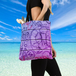 Neon Urban Graffiti Style Totebag Tygkasse