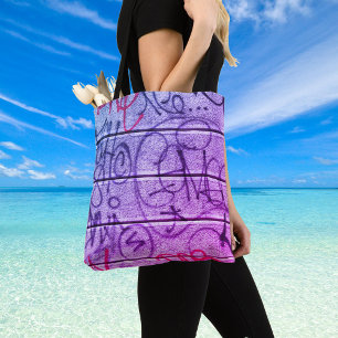 Neon Urban Graffiti Style Totebag Tygkasse