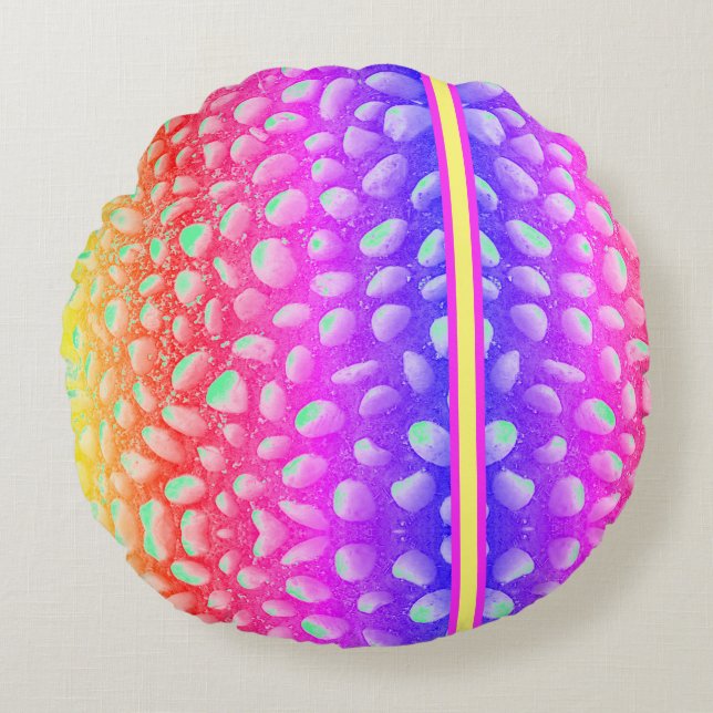 Neon utomjording Stones Rund Kudde (Framsidan)