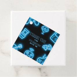 Neon-valfritt års videospel gåvor etiketter