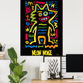 Neon Varg Poster - Pop Art Halloween-design