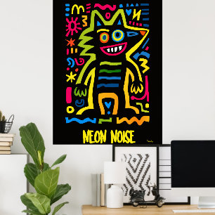 Neon Varg Poster - Pop Art Halloween-design