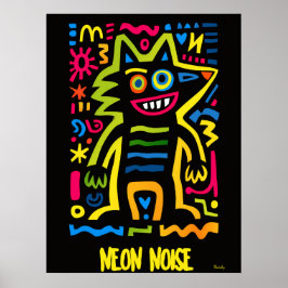 Neon Varg Poster - Pop Art Halloween-design
