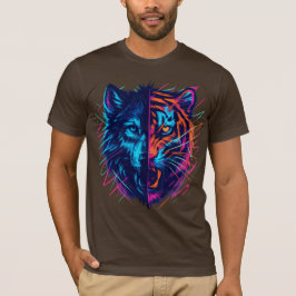 Neon Varg Tiger Split Art T Shirt