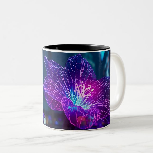 Neon Veins Två-Tonad Mugg (Framsida höger)