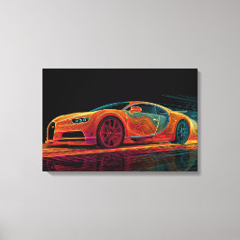 Neon Velocity | Bilkonst (61 cm x 40 cm) Canvastryck