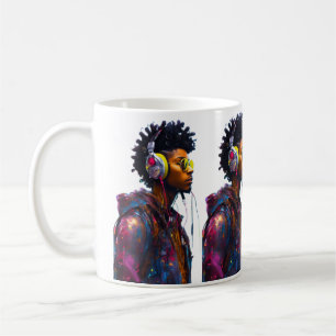 Neon Vibes: "The Artistic Beat of the Streets" Kaffemugg