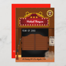 Neon Vilda western Cowboytema Studentfest