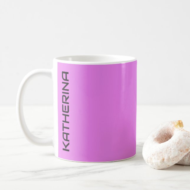 Neon Violet Solid Färg | PERSONLIG Kaffemugg (Med munk)