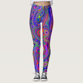 Neon virvlar runt leggings