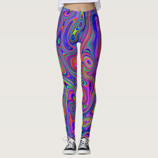 Neon virvlar runt leggings