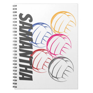 Neon Volleybollar Anteckningsbok