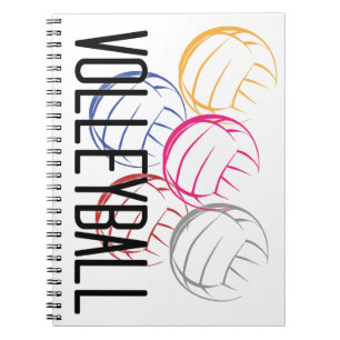Neon Volleybollar Anteckningsbok