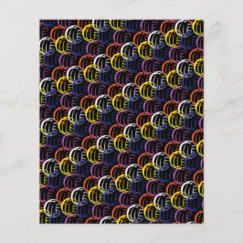 Neon Volleybollar på Black Scrapbook Papper