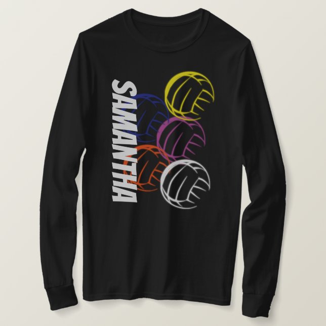 Neon Volleybollar T Shirt (Design framsida)