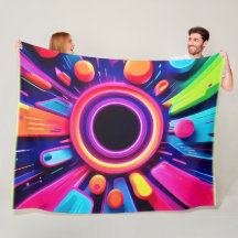 Neon Vortex Abstrakt Space Art