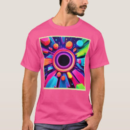 Neon Vortex Abstrakt Space Art T Shirt