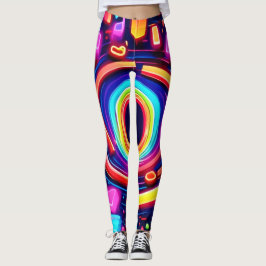 Neon Vortex Odyssey Leggings