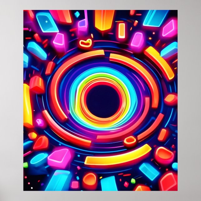 Neon Vortex Odyssey Poster (Framsidan)