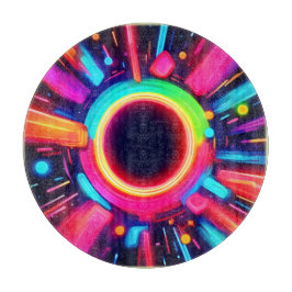 Neon Vortex of Light Art