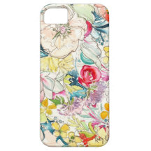 Neon Watercolor Flower iphone case