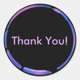 Neon Watercolor Paint Ring, Rosa Tack Runt Klistermärke