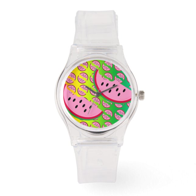 Neon Watermelon Armbandsur (Framsida)