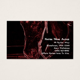 Neon Western Horse Visitkort