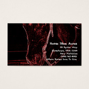 Neon Western Horse Visitkort