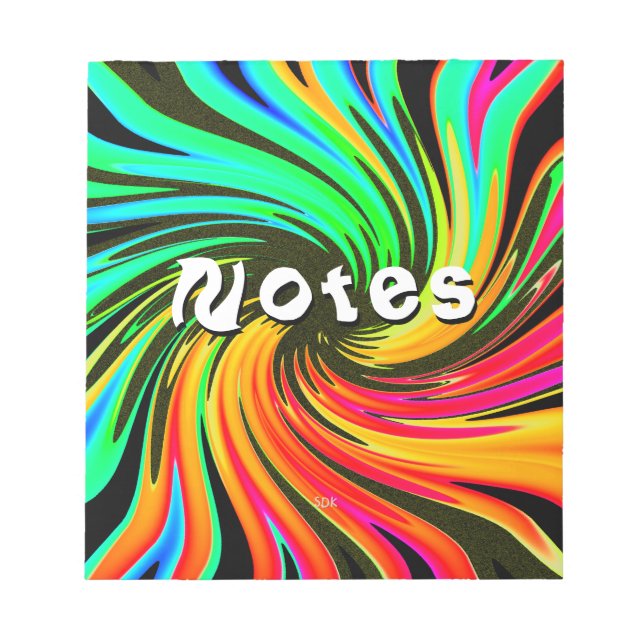 Neon Whirlpool Galaxy Anteckningsblock (Framsida)